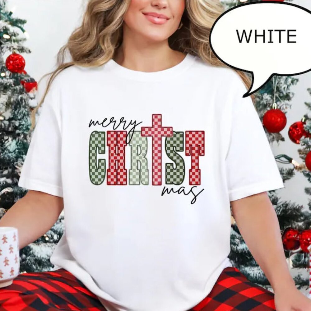 Graphic Christmas Shirt, Merry Christmas Shirt, Christian Christmas Shirt